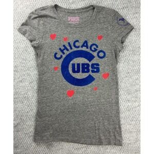 Pink Victoria's Secret Chicago Cubs T-Shirt S Gray MLB Graphic